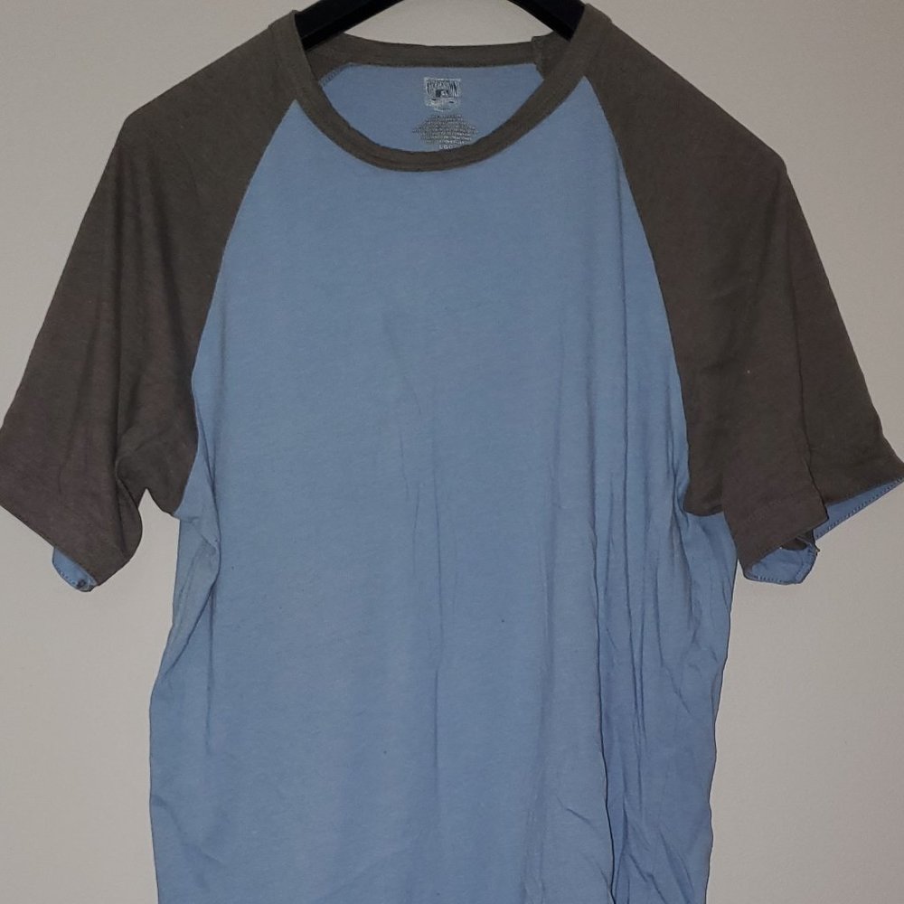 Cooperstown blue and gray baseball tee size Large